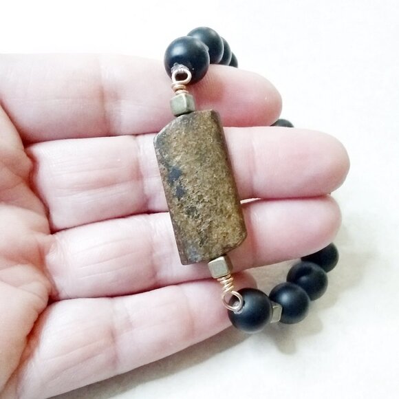 Twisted 2! Masculine Vibes! Stretch Bracelet! Gender Fluid Unisex  LGBTQ  7-7.5" - Picture 2 of 6